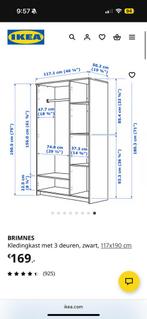 Ikea brimnes kasten zwart 2 keer, Huis en Inrichting, Ophalen of Verzenden, Gebruikt, 25 tot 50 cm, 50 tot 100 cm