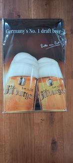 Bitburger metaalschild, Verzamelen, Ophalen of Verzenden, Nieuw, Reclamebord, Plaat of Schild, Overige merken