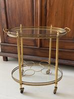 Messing Drankkar, Trolley, Serveerwagen, 1950's, Antiek, Ophalen