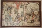 Anton Pieck tekening prent in lijst circus buitenleven, Ophalen of Verzenden
