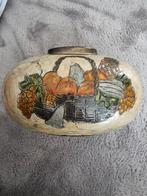 Vintage Handbeschilderde Vaas Fruitmand, Antiek en Kunst, Antiek | Vazen, Ophalen of Verzenden
