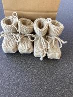 Babyslofjes van merinowol 8 cm en 9 cm.naturel/ beige., Ophalen of Verzenden, Nieuw, Jongetje of Meisje, Slofjes