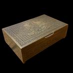 Artdeco messing tabacs doos Aziatisch, Tabaksdoos of Verpakking, Gebruikt, Antiek, Huysmans