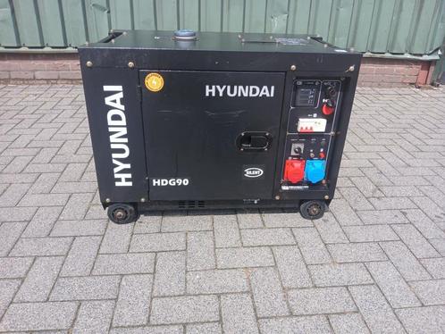 HYUNDAI HDG90 Heavy duty diesel generator 400V 7,5Kva, Doe-het-zelf en Verbouw, Aggregaten, Gebruikt, Dieselolie, 5 tot 10 kVA