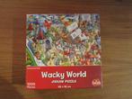 Nr.107: Wacky World jigsaw puzzel van Goliath Pretpark Amuse, Ophalen of Verzenden, 500 t/m 1500 stukjes, Zo goed als nieuw, Legpuzzel
