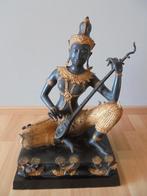 Groot Boeddha beeld Azie Thailand brons verguld 48 cm 12 kg, Ophalen of Verzenden