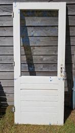 Gratis hardhouten buitendeur teab, Ophalen, Gebruikt, 80 tot 100 cm, Buitendeur