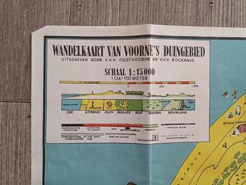ca 1958 Toeristische wandelkaart Oostvoorne / Rockanje