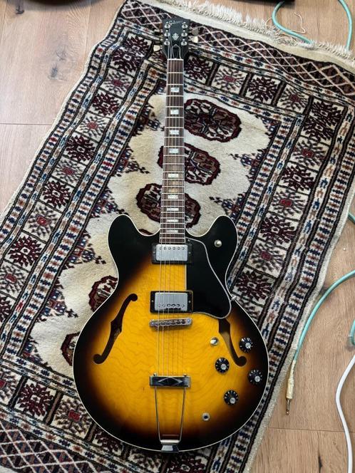 Gibson ES-335 TD 1975 Sunburst (Closet Queen) met OHSC, Muziek en Instrumenten, Snaarinstrumenten | Gitaren | Elektrisch, Zo goed als nieuw