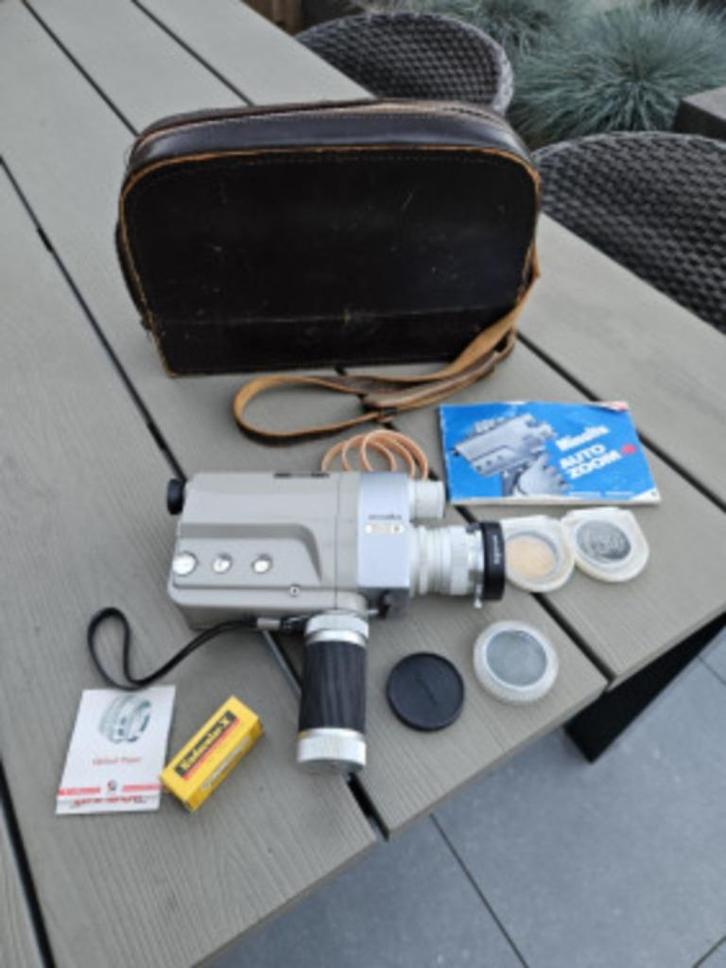 Prachtig bewaard gebleven Minolta Auto Zoom 8mm filmcamera, Verzamelen, Fotografica en Filmapparatuur, Filmcamera, 1960 tot 1980