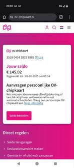 Anonieme ov chipkaart, Tickets en Kaartjes, Eén persoon, Cadeaubon