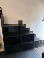 Zwarte Trapkast / Opbergkast, Huis en Inrichting, Met plank(en), Gebruikt, 100 tot 150 cm, Ophalen of Verzenden