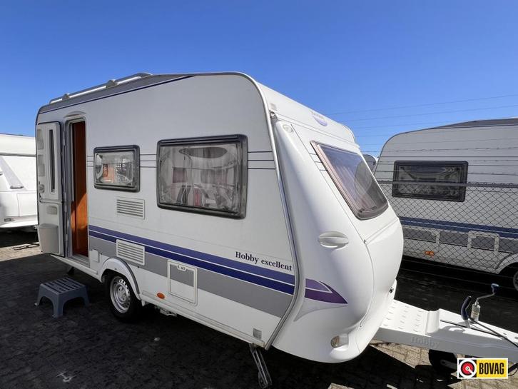 Hobby Excellent 400 SF 2007 Tent/Mover/Vast bed, Caravans en Kamperen, Caravans, Bedrijf, tot en met 3, 750 - 1000 kg, Treinzit
