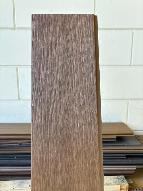 Composiet schuttingplanken teak – 1,76m x 15cm x 2,1cm, Tuin en Terras, Schuttingen, Nieuw, Kunststof, 1 tot 2 meter, Minder dan 3 meter
