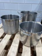 3 Grote RVS Pannen - Horeca Kwaliteit, Ophalen of Verzenden, Gebruikt