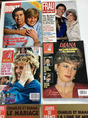 Koningshuis Diana en Prins Charles tijdschriften Engeland,  beschikbaar voor biedingen