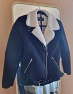 Suéde-look winterjas Vila met shearling, Maat 38/40 (M), Zwart, Vila, Ophalen of Verzenden