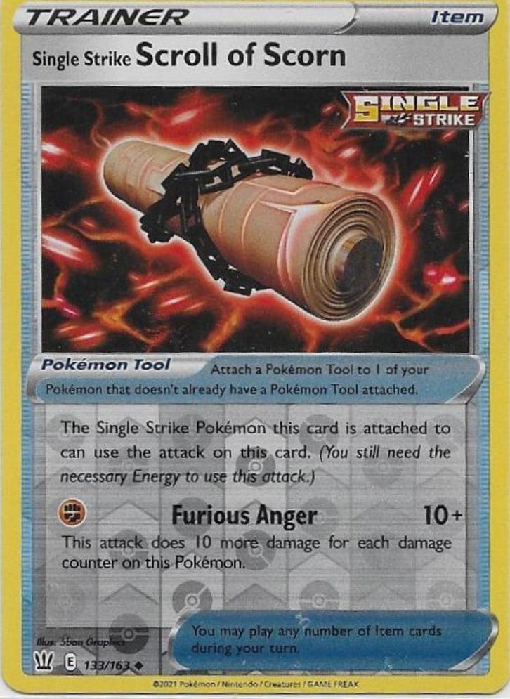 Battle Styles,  Scroll of Scorn [reverse] 133/163, Hobby en Vrije tijd, Verzamelkaartspellen | Pokémon, Nieuw, Losse kaart, Ophalen of Verzenden