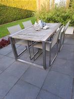 royal botania tuinset, eetset, tuinmeubelen, Tuin en Terras, Ophalen, 4 zitplaatsen, Gebruikt, Rvs