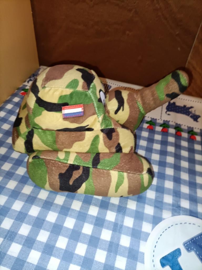 Tank leger knuffel Nationaal Militair Museum 20 cm, Kinderen en Baby's, Speelgoed | Knuffels en Pluche, Ophalen of Verzenden