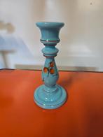Blauw Opaline Kandelaar - 25cm, Overige materialen, Gebruikt, 25 tot 50 cm, Blauw