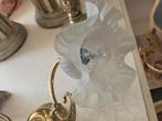 vintage wandlamp metaal met glazen kelken, Huis en Inrichting, Lampen | Wandlampen, Heikant 21 Kaatsheuvel, Klassiek, brocante boudoir