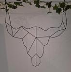 Draadstaal Geometrische Bull wanddecoratie, Ophalen of Verzenden, Zo goed als nieuw