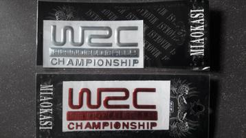 3D Sticker Embleem WRC World Rally Championship chroom rood beschikbaar voor biedingen