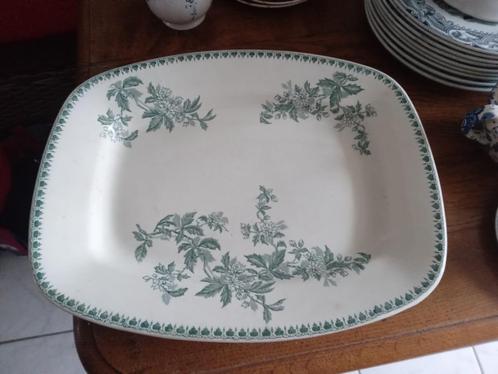 Prachtige gave ovalen serveerschaal AURORA van societe ceram, Antiek en Kunst, Antiek | Servies los, Ophalen of Verzenden