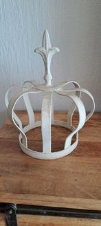 Brocante kroon van gietijzer bruin wit, Ophalen, Zo goed als nieuw