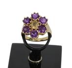 Citrien amethist fraaie 14k gouden design dames ring bloem, Voordeelsieraden, Ophalen of Verzenden, Met edelsteen, Dame