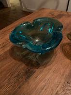 Grote Blauwe Glazen Asbak Jaren 50 Stijlvol Design, Ophalen