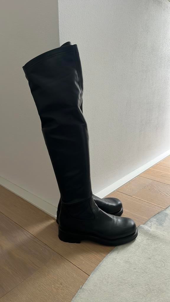 Zwarte lange laarzen tot over de knie, Kleding | Dames, Schoenen, Ophalen, Zo goed als nieuw, Zwart, Hoge laarzen