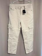 Witte Baggy Jeans met Franjes - Maat L, Kleding | Dames, Karl Kani, Wit, Maat 42/44 (L), Nieuw
