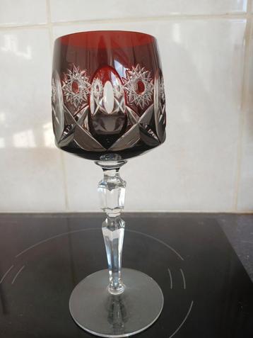 Oud Boheems Kristalglas - 20cm beschikbaar voor biedingen