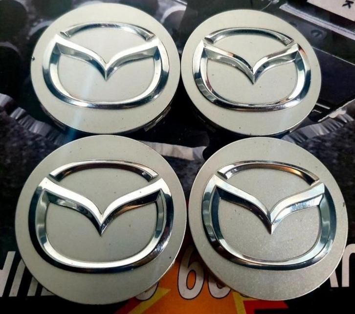 MAZDA NAAFDOPPEN 56MM ZGAN, Auto diversen, Wieldoppen, Zo goed als nieuw, Ophalen of Verzenden