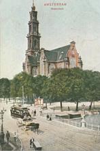 AMSTERDAM WESTERKERK TOREN TRAM PAARD EN WAGEN, Verzamelen, Ophalen of Verzenden, 1960 tot 1980, Ongelopen, Noord-Holland