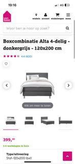 Boxcombinatie/boxspring Alta 120x200 cm, Ophalen, Zo goed als nieuw, Twijfelaar, 120 cm