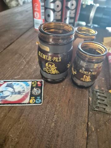 Vintage Kleintje Pils Glazen - 3 stuks beschikbaar voor biedingen