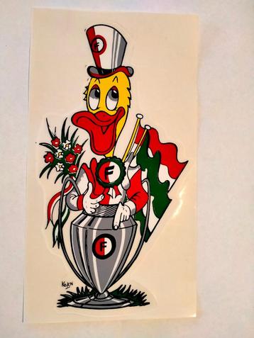 Feyenoord Rotterdam Cuppy duck vintage voetbal sticker logo  beschikbaar voor biedingen