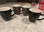 Senseo koffiekopjes 4 stuks zwart en taupe, Ophalen of Verzenden, Zo goed als nieuw, Effen, Kop(pen) en/of Schotel(s)