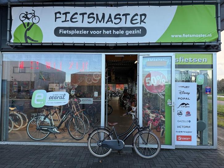 FIETSMASTER 24 INCH TRANSPORTFIETS MAT ZWART 3 VERSNELLINGEN, Fietsen en Brommers, Fietsen | Meisjes, Nieuw, 26 inch of meer, Handrem