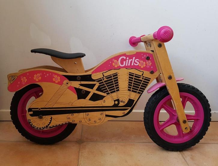 Loopfiets voor meisje, motor model, Kinderen en Baby's, Speelgoed | Buiten | Voertuigen en Loopfietsen, Gebruikt, Loopfiets, Ophalen of Verzenden