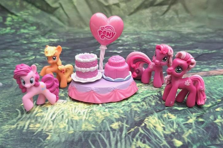 My Little Pony mini-set – 4 pony’s + accessoires, Kinderen en Baby's, Speelgoed | My Little Pony, Gebruikt, Ophalen of Verzenden