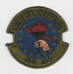 Embleem / Patch USAF - 48th AGS Statue of Liberty Wing, Embleem of Badge, Amerika, Luchtmacht, Ophalen of Verzenden