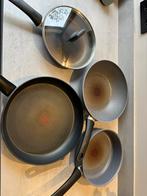 Set van 4 tefal pannen, Huis en Inrichting, Ophalen of Verzenden, Gebruikt, Koekenpan of Braadpan, Inductieplaat