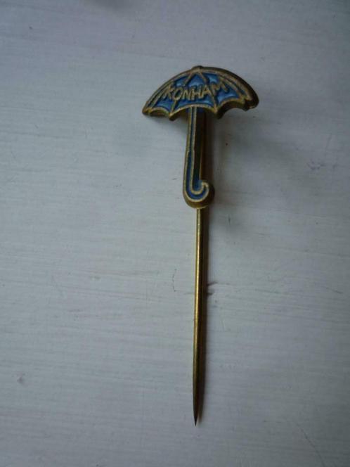 Konham Paraplu Blauw Blikken Speldje Speld Blik, Verzamelen, Speldjes, Pins en Buttons, Zo goed als nieuw, Speldje of Pin, Merk