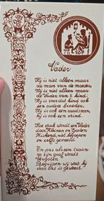 Tegeltje met Tekst: Vader, Huis en Inrichting, Woonaccessoires | Tekstborden en Spreuken, Ophalen of Verzenden, Gebruikt