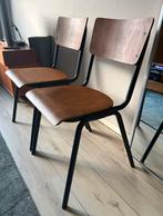 2 Leen Bakker Oscar eetkamerstoelen - Industrieel, Ophalen, Gebruikt, Twee, Bruin