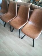 4 eetkamerstoelen, Huis en Inrichting, Stoelen, Ophalen, Kunststof, Gebruikt, Bruin